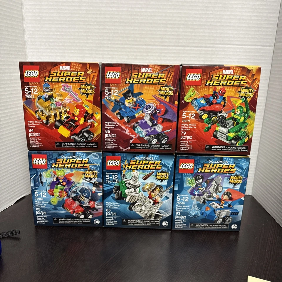LEGO DC y Marvel Comics Super Heroes Mighty Micros LOTE 6 juegos 76072, 76069 76071 Foto 1 de 1