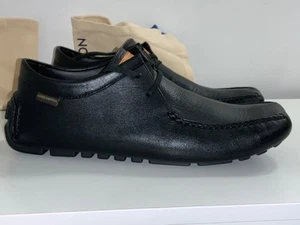 MOCASÍN CON CORDONES DE CUERO NEGRO LOUIS VUITTON PARA HOMBRE TALLA 10 EE. UU. (9,5 REINO UNIDO) HECHO EN ITALIA - Imagen 1 de 9