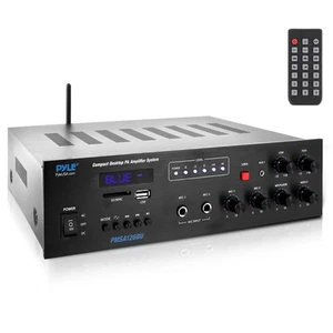 Pyle 500W Bluetooth PA Amplifier System with Siren Alarm FM Radio USB SD RCA - Picture 1 of 7