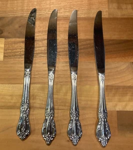 Oneida Michelangelo Edelstahl 4 Tafelmesser Erbstück Besteck SCHÖN - Bild 1 von 6