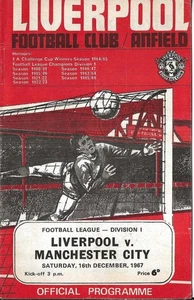Football Programme LIVERPOOL v MANCHESTER CITY Dec 1967 - Picture 1 of 1