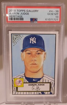 2018 Topps Gallery Heritage Yankees AARON JUDGE Baseball Card PSA GEM MINT 10 - Image 1 of 2