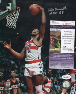 WES UNSELD BULLETS HOF 88 SIGNED AUTOGRAPHED 8X10 PHOTO JSA K06987 - Picture 1 of 1