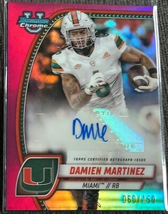 DAMIEN MARTINEZ 2024 BOWMAN CROMO ROSA AUTO SP/150 - Imagen 1 de 1