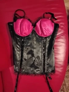 Y2K Playboy Sexy Corset, Pink And Black. Sample Piece - Picture 1 of 5