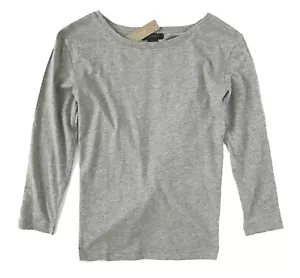 J Crew – Damen-T-Shirt L – neu mit Etikett – meliert grau Twist-Back 3/4-Ärmel Baumwolle - Bild 1 von 3
