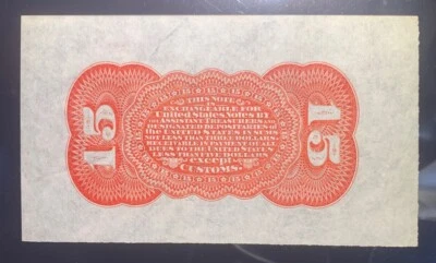 15 Cent PMG 64 Grant Sherman RED back Fractional Specimen FR 1273-5 spwmb NICE! - Image 1 of 4
