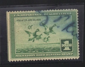 USA DEPARTMENT OF AGRICULTURE DUCK STAMP VOID AFTER JUNE 1938 - RW4 - Picture 1 of 2