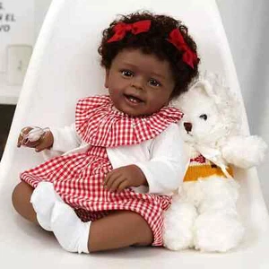 20" Black Bebe Reborn Doll Yannick: Realistic Lifelike Toy, Brown Eyes - Picture 1 of 6