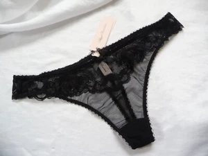 12, Agent Provocateur Yara Thong,black fishnet mesh & lace, AP size 4, NEW - Picture 1 of 10