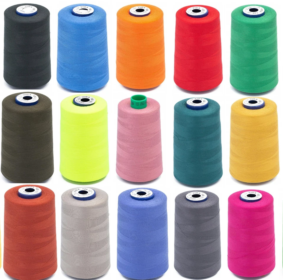 Nähgarn Overlockgarn Nähmaschine 120 5000m 50/2 114 Farben polyester - Bild 1 von 1