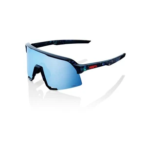 100% Eyewear - S3 - Black Holographic Frame - HiPER® Blue Multilayer Mirror Lens - Picture 1 of 3