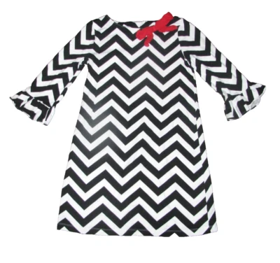 Chevon J.Khaki Blanco y Negro con Lazo Rojo Niñas Talla L Foto 1 de 3