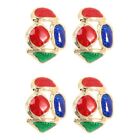 2 Pairs Ladybug Earrings Multi Color for Women Enamel Studs Spiral Medieval
