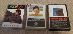 Christmas Cassette Lot, 3 Cassettes, Jonny Mathis, Ella Fitzgerald, Stevie B - Picture 1 of 5