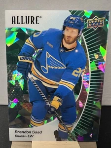 2023-24 Upper Deck Allure Brandon Saad Green Rainbow 99/99 Blues last print 1/1 - Picture 1 of 2