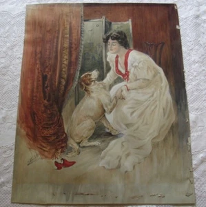 Rare Mixed Media PERHAM NAHL Watercolor, charcoal, pencil 23 x 19" - Picture 1 of 11