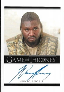 Juego de Tronos S3 2014 ~ Tarjeta Autoraph ~Nonso Anozie ~También Dr Who - Imagen 1 de 1