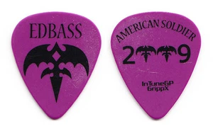 Queensryche Eddie Jackson Purple Guitar Pick - 2009 American Soldier Tour - Picture 1 of 1