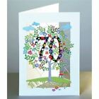Laser Cut Birthday  Card Pm170 By Forever Cards- Age 70 Tree