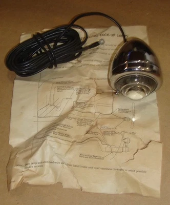 1940's NOS Chrome Back-Up Lamp Light GM Chevy Ford MoPar w/ Instructions 20' Cor - Image 1 of 4