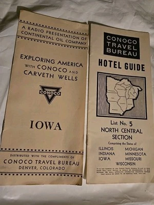 Винтажная Iowa RMNP A Радиопрезентация Conoco Carveth Wells & Hotel Guide #5 - Изображение 1 из 4
