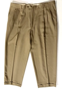 Traje de vestir plisado Givenchy Monsieur pantalones para hombre talla 46R beige hecho en EE. UU. - Imagen 1 de 8