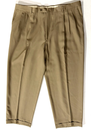 Givenchy Monsieur abito plissettato vestito pantalone uomo taglia 46R beige made in USA