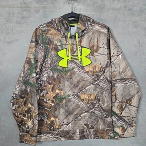 Under Armour Hoodie Mens Large Camo Real Tree Pullover Hunting fleece - Picture 1 of 10