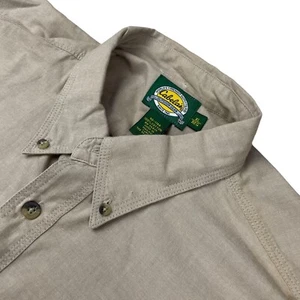 Cabela's Men’s 100% Cotton L/S Safari Work Button Shirt Khaki/Tan/Beige • XL - Picture 1 of 7
