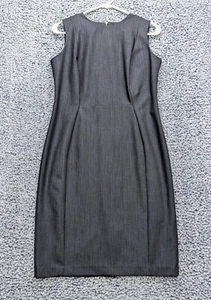Calvin Klein Denim Sheath Dress Womens 10 Knee Length Career Office Dark Blue - Picture 1 of 12