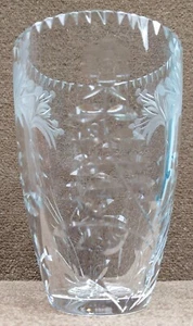 (2) Royal Brierley Etched Crystal Cut Vase - Picture 1 of 12