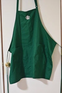 Official Starbucks Coffee Official Barista Green Apron With 2 Front Pockets - Picture 1 of 3