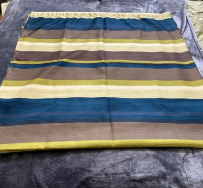 Cortina de ducha Sonoma Good for Life marrón verde azulado verde lima a rayas Foto 1 de 4