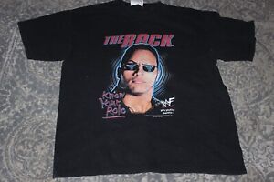 Vintage 2000 WWF The Rock Know Your Role Shirt Xl WWE Smackdown Wrestling