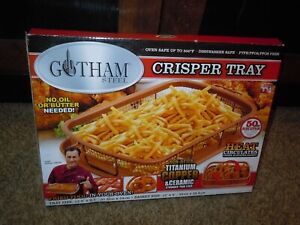 Gotham Steel CRISPER TRAY 2 Pc Set Air Fried Food In Your Oven AS SEEN ON TV NEW