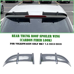 Car Rear Roof Spoiler Splitter Wing Kit For Volkswagen Golf MK7 MK7.5 2013-2019 - Picture 1 of 8