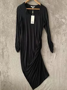 Damsel in a Dress Uk 16 Black Long Length Black Stretch New With Tag Rrp£119 - Picture 1 of 9