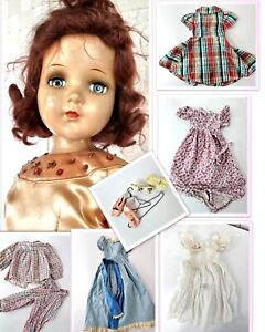Arranbee Nancy Lee Vintage Doll 21" Plus Wardrobe Some TLC to Composition