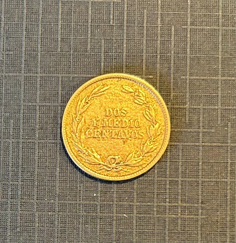 Ecuador Dos y Medio Centavos 1917 XF Cover