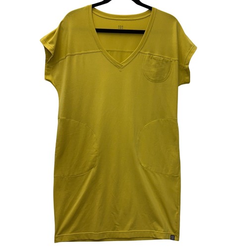 VETEMENTS Title Nine Hiolani T Shirt Vestito Donna Piccolo Giallo Escursionismo Outdoor Viaggio
