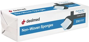 2" X 2" Non-Woven Gauze Sponges - 4-Ply All-Purpose Non-Sterile Pads 200 Count - Picture 1 of 11