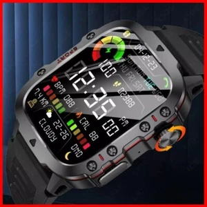 Smartwatch Herren Militär mit Telefonfunktion Sprachassiste Blutdruckmessung - Bild 1 von 6