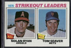 1977 Topps #6 1976 Strikeout Leaders (Nolan Ryan / Tom Seaver) - Picture 1 of 2