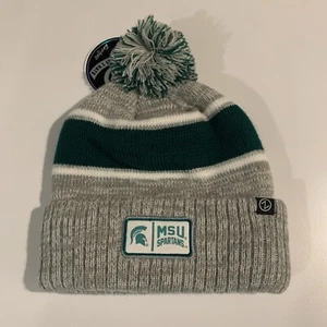 Michigan State MSU Spartans NCAA BIG TEN Beanie Winter Pom Knit Ski Hat Zephyr - Picture 1 of 7