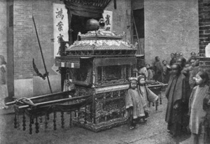 CHINA. The Bridal chair; sent by the bridegroom to fetch the bride 1900 print - Picture 1 of 1