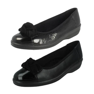 LADIES PADDERS ORIENT BLACK WIDE FITTING CASUAL SHOES - Picture 1 of 13