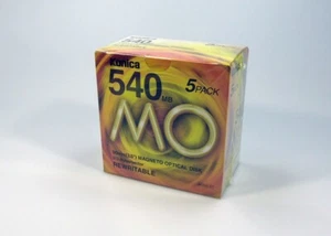 5x Unopened Konica 3.5inch 540MB Rewritable MO Disk - Afbeelding 1 van 3
