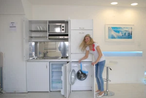 Cucina armadio lunga 186cm , cucina richiudibile salvaspazio - Foto 1 di 5