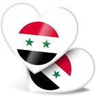2 X Heart Stickers 10 Cm - Syria Flag Map  #9055